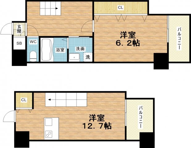 オアシス梅田の間取り