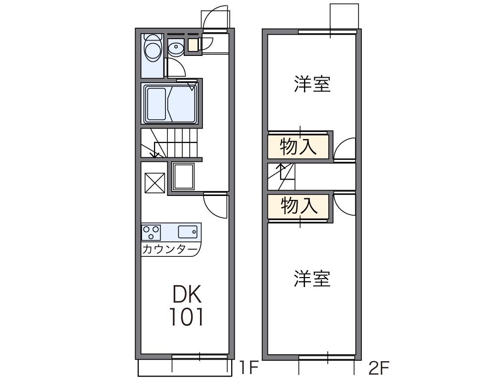 レオパレスフィールズＳＴＡＹの間取り