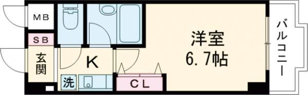 エスリード三宮フラワーロードの間取り