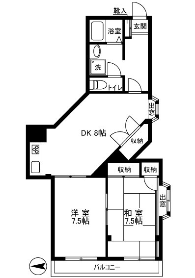 【文京区湯島のマンションの間取り】