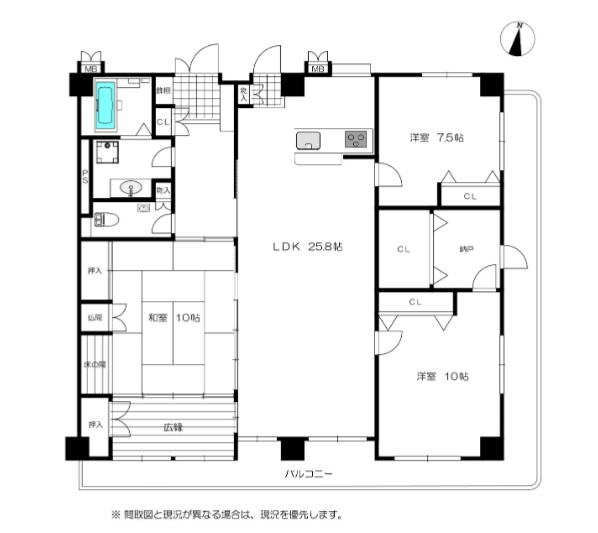 レジデンス松ヶ丘の間取り