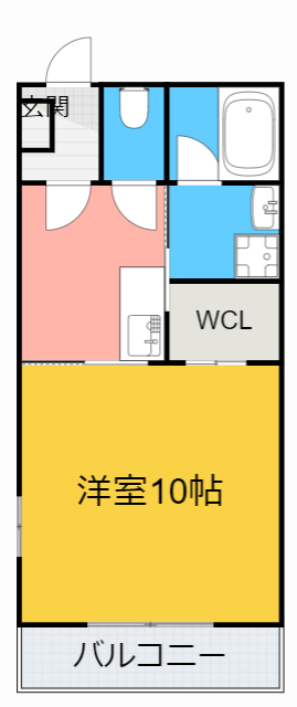 刈谷市下重原町のアパートの間取り