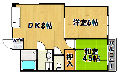 明石市林崎町のマンションの間取り