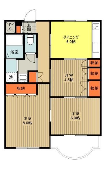 あきる野市五日市のマンションの間取り