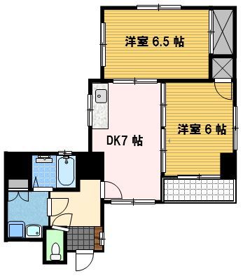 【ブランディール鮫島の間取り】