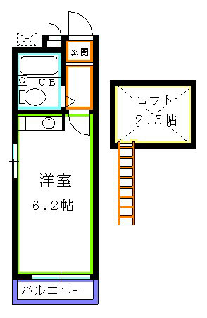 西東京市南町のアパートの間取り