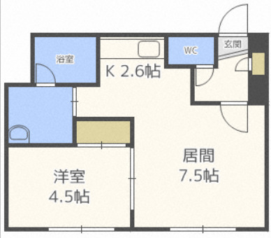 エポック南7条館の間取り