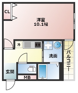 フジパレス西今川ウエストの間取り