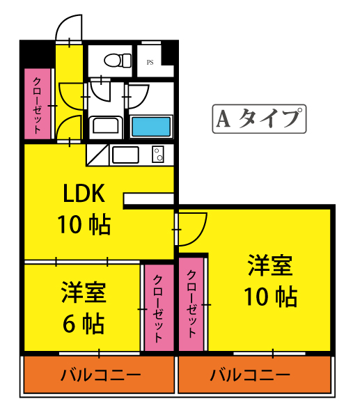 マドンナＴＯＷＮ　ＲＩＴＺ（自社物件につき敷 ・ 礼 ・仲介料無し★）の間取り