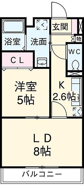 名古屋市西区江向町のマンションの間取り