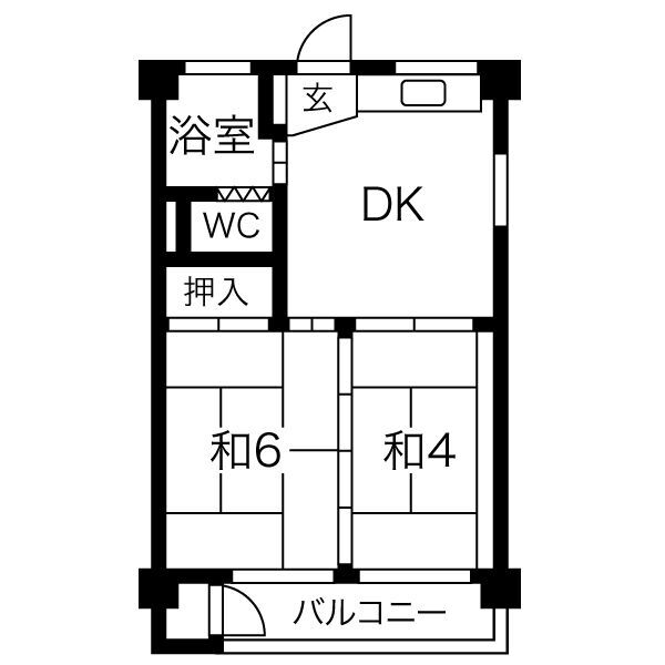 中山マンションの間取り