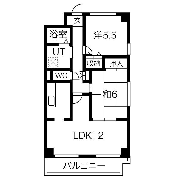 エステート良和　N棟の間取り