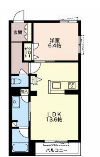 【豊橋市野田町のマンションの間取り】