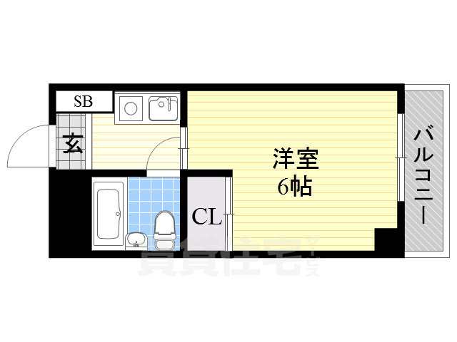 大阪市生野区林寺のマンションの間取り