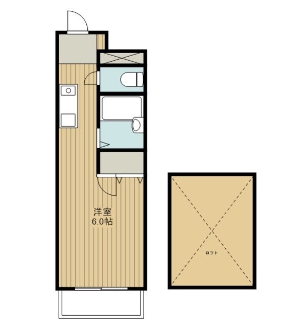 【狭山市新狭山のアパートの間取り】