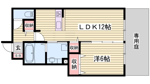 サンセール加佐Ｂ棟の間取り