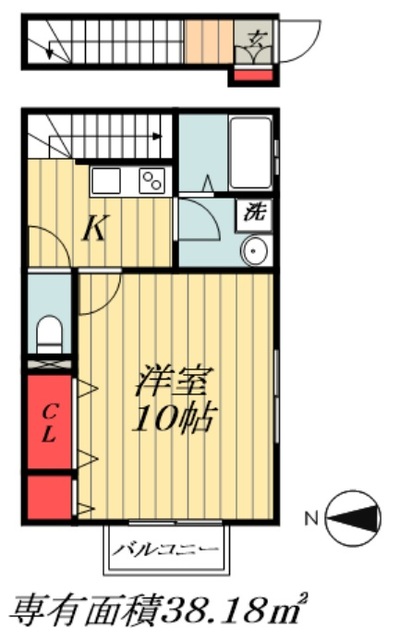 船橋市印内のアパートの間取り