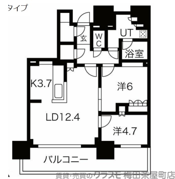 ローレルタワー堺筋本町の間取り