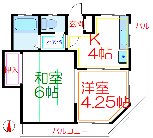 足立区千住元町のマンションの間取り