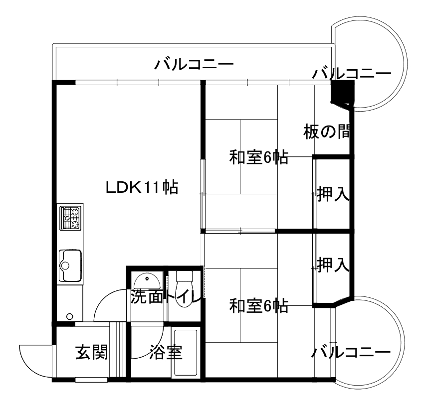 幸町スカイハイツの間取り