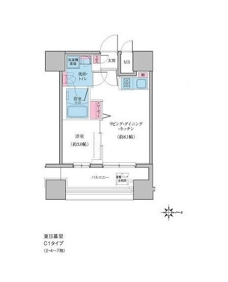 クレヴィアリグゼ日暮里の間取り