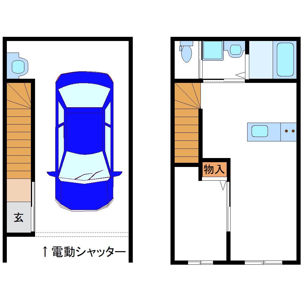 船場ガレージハウス（仮）の間取り