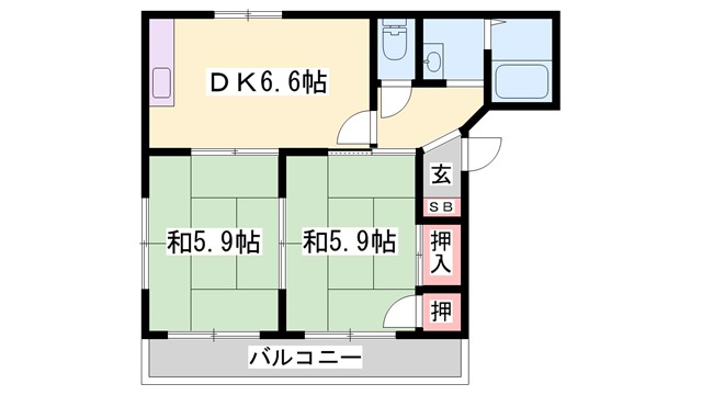 ボンリビエール松山の間取り