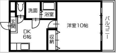 小松島市横須町のマンションの間取り