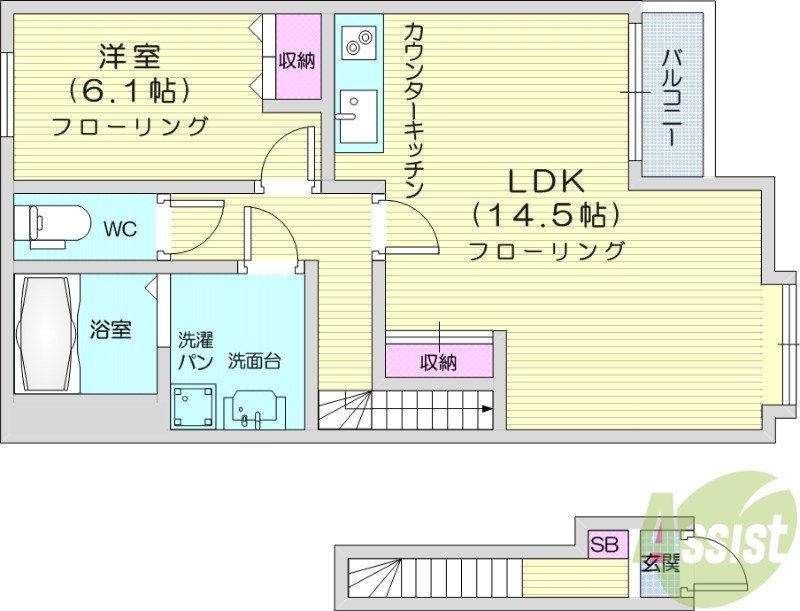 サンハイツAの間取り