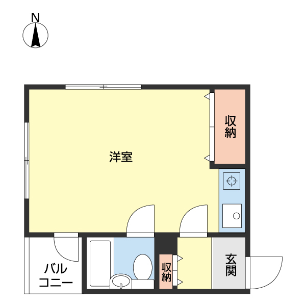 和歌山市伝法橋南ノ丁のマンションの間取り