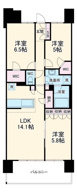 習志野市奏の杜のマンションの間取り