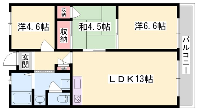 レナジア姫路ＷＥＳＴの間取り