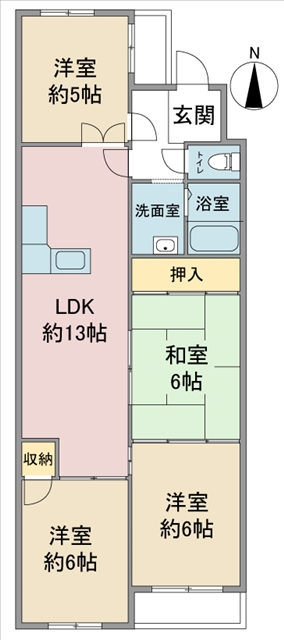 エクセル竹越の間取り