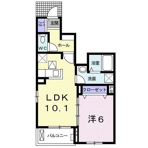 和歌山市松江東のアパートの間取り