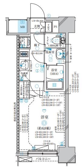 ディアレイシャス名古屋太閤通III1の間取り