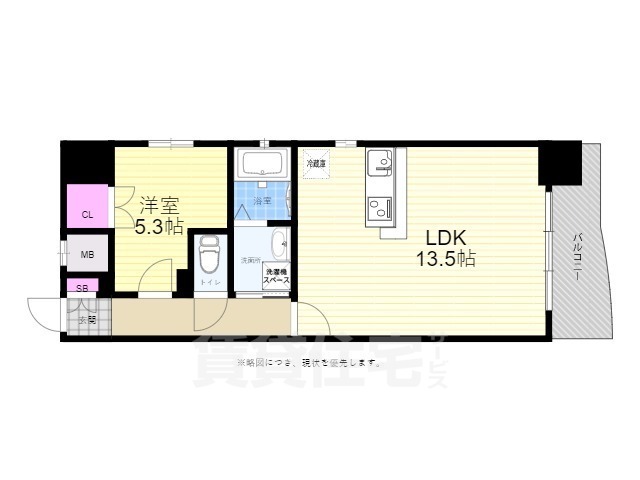 広島市中区宝町のマンションの間取り