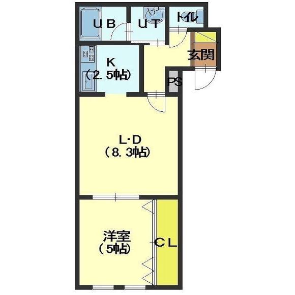 函館市杉並町のマンションの間取り