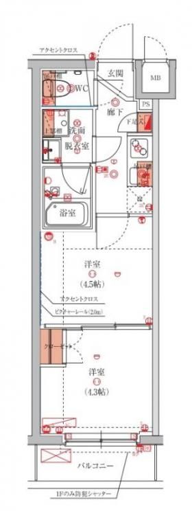 【豊島区西池袋のマンションの間取り】