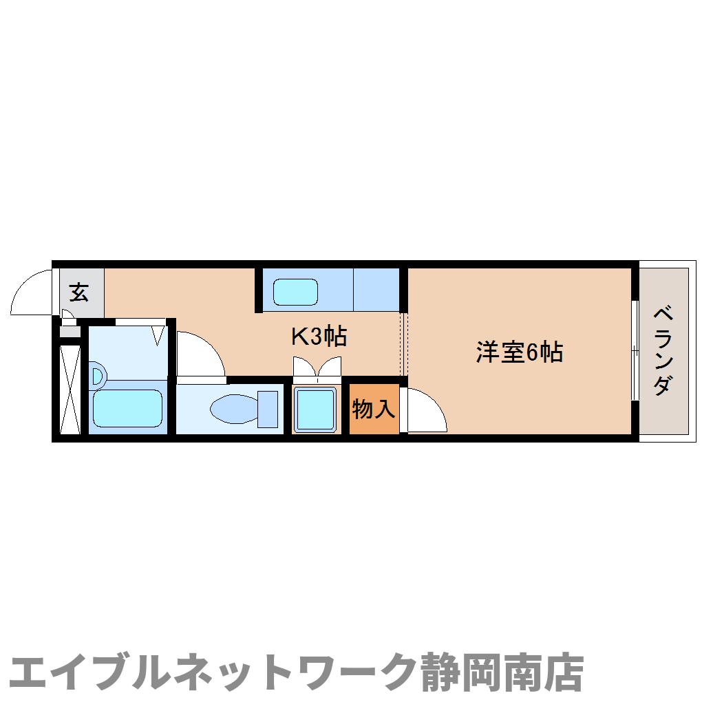 静岡市駿河区小鹿のマンションの間取り