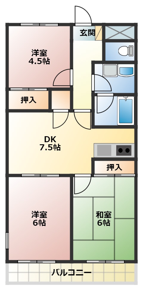 コラージュIIの間取り