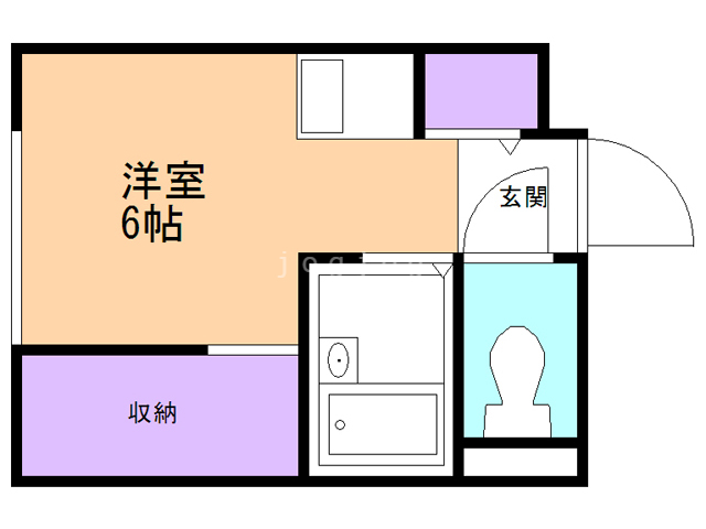 石狩市花川南五条のアパートの間取り