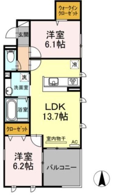 横浜市港北区大倉山のアパートの間取り