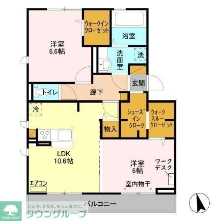 松戸市新松戸南のアパートの間取り