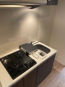 キッチン　2口ガスコンロ付きです。