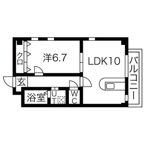 ウエストプレイストクヤマの間取り写真