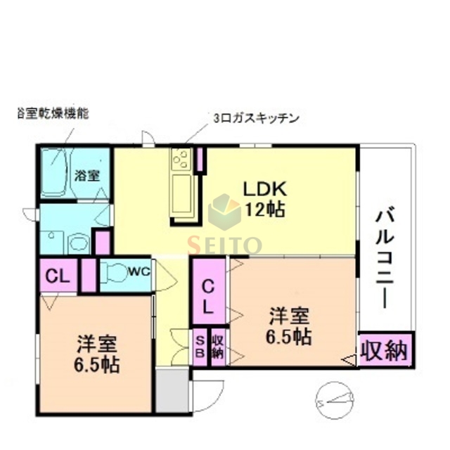 プリムベール豊中 1号館 Aの間取り写真
