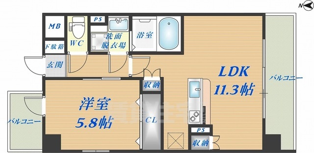 リップル布施イーストIIの間取り写真