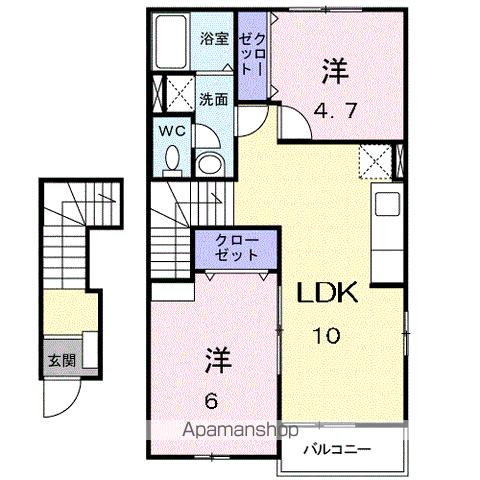 アンソレイエIIの間取り写真
