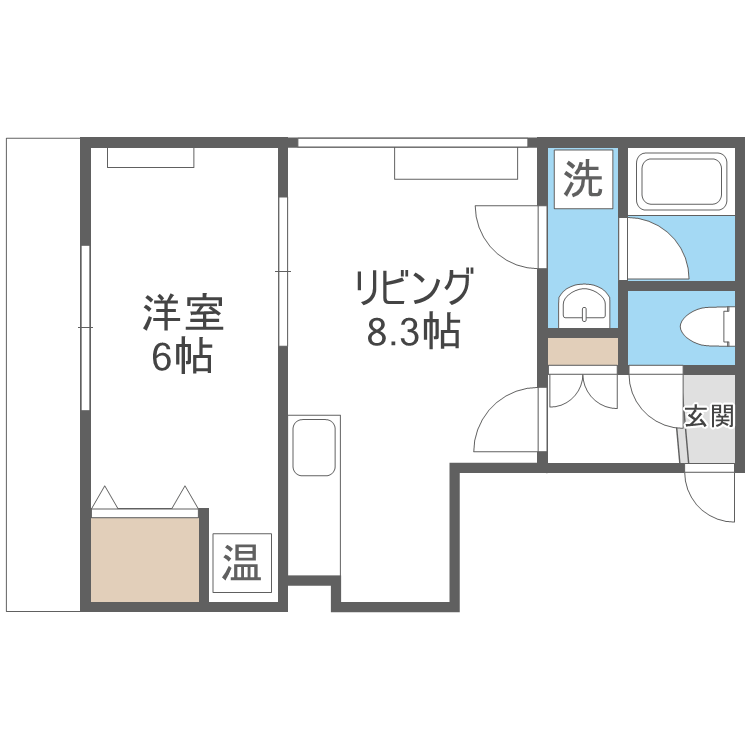 タイムズコート南8条壱番館の間取り写真