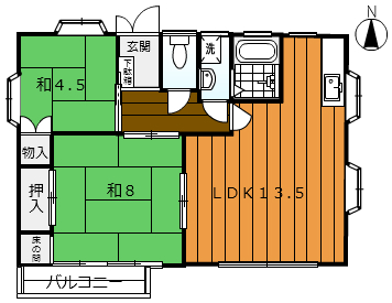 アットホーム板倉　1号棟の間取り